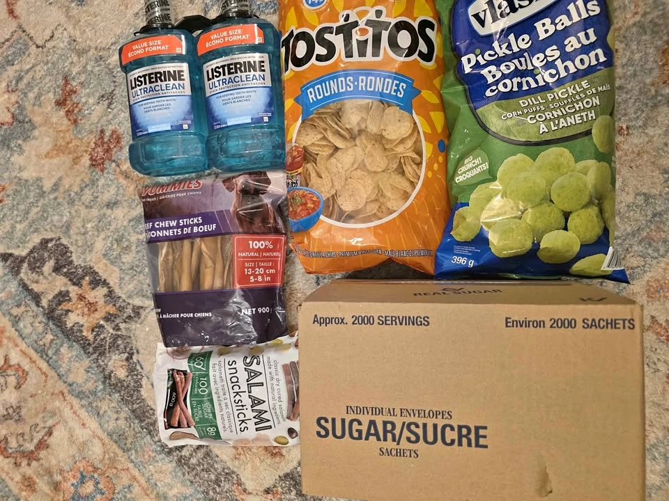Listerine, Tostitos, Vlasic, and Salami Snack Bundle