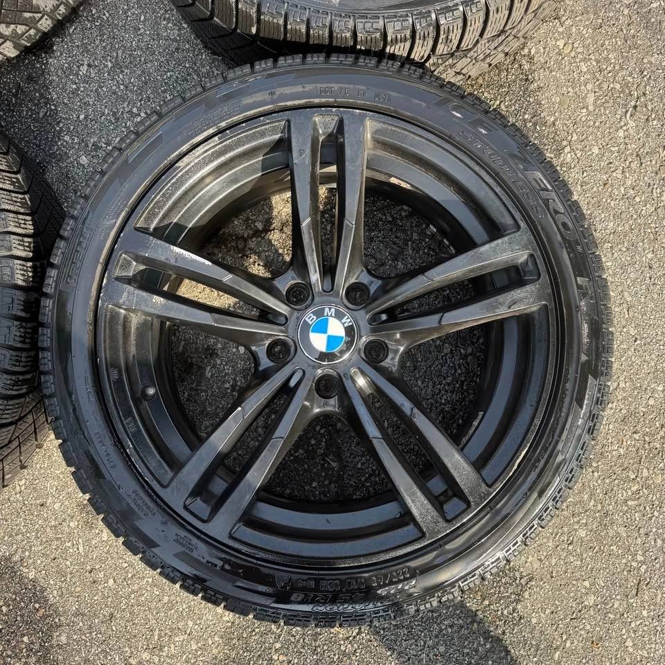 18” Black 437M Style Wheels + Winter Tires — 5x120 - photo 3
