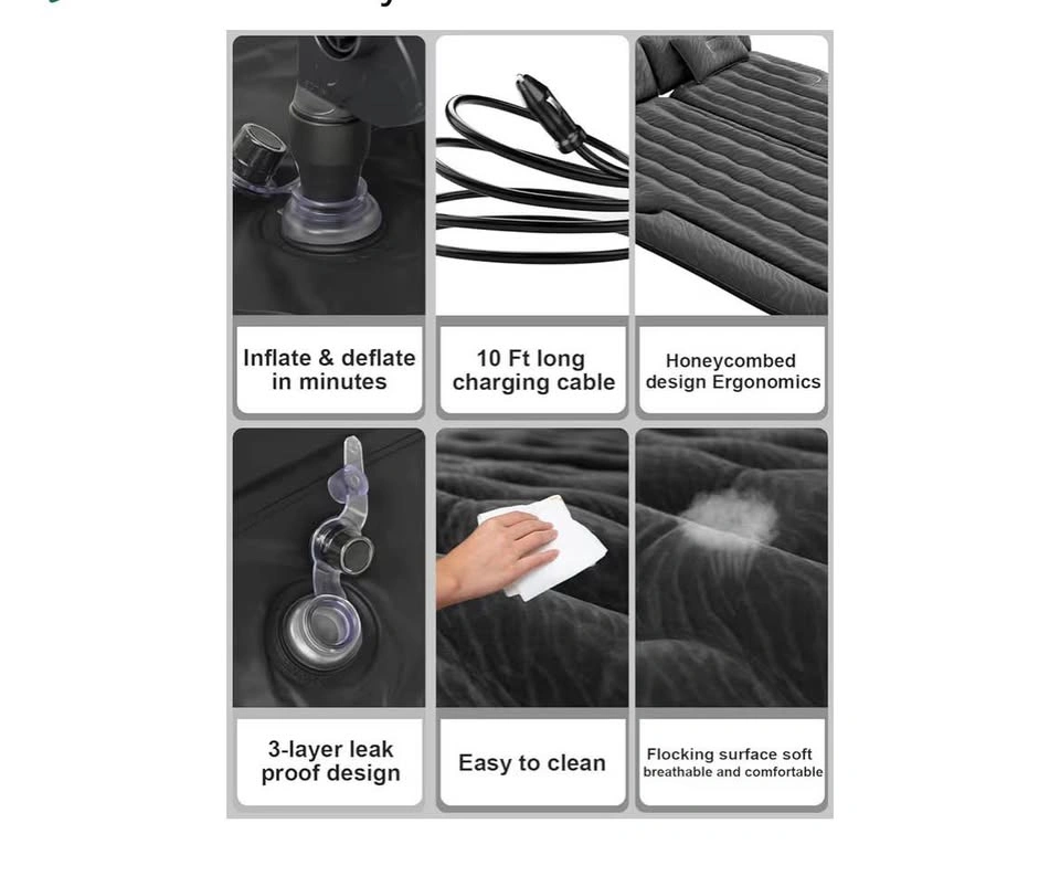 SUV Air Mattress Upgraded Flocking Thick Oxford Sleeping Bed - photo 2