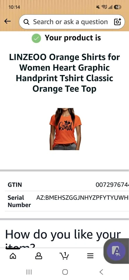 Orange Heart Graphic Handprint T-Shirt - Women's 2XL