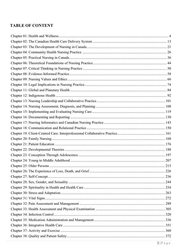 Test Bank: Potter and Perry's Canadian Fundamentals of Nursing 7 - photo 2