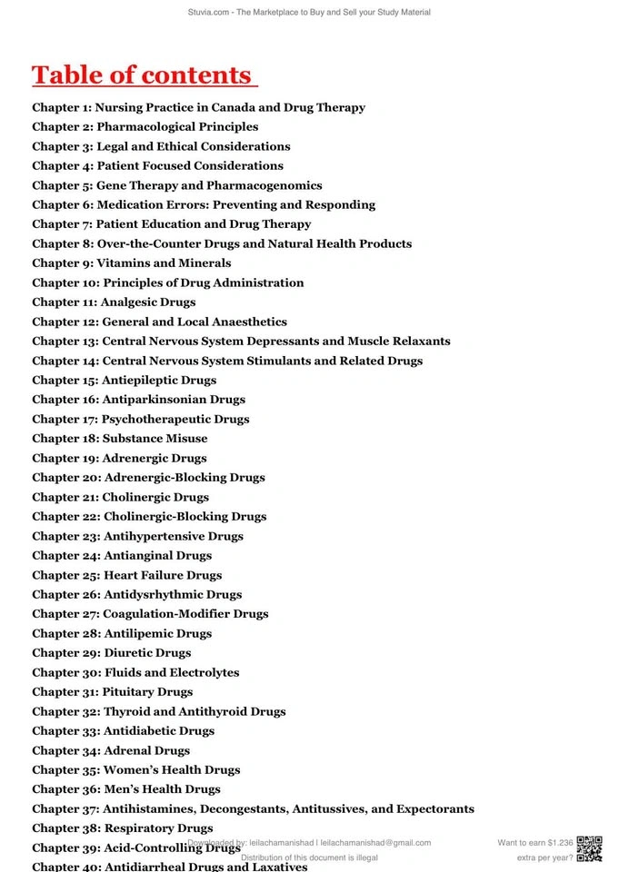 Complete Test Bank Lilley's Pharmacology 4th Edition - photo 2