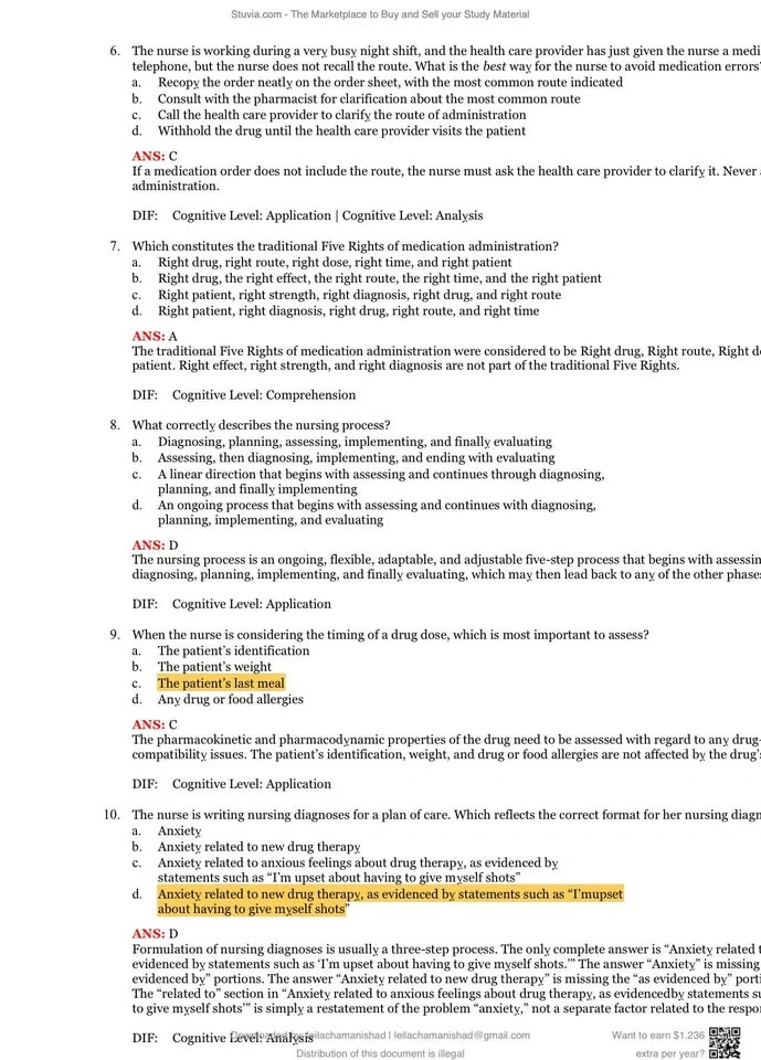 Complete Test Bank Lilley's Pharmacology 4th Edition - photo 4