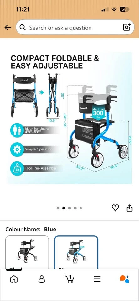Planetwalk Rollator Walker - Purple - Brand New in Box - photo 2