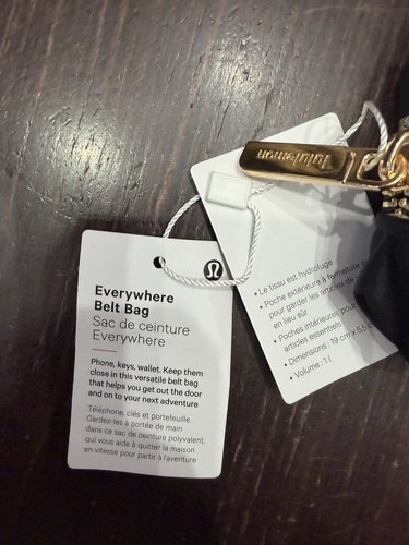 lululemon Everywhere Belt Bag Black Waist Pack 1L NWT - photo 4