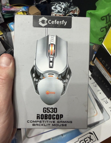 Cefesfy G530 RoboCop Wired Optical Gaming Mouse 6400 DPI