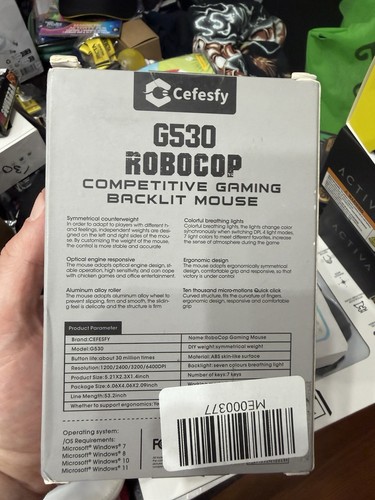 Cefesfy G530 RoboCop Wired Optical Gaming Mouse 6400 DPI - photo 2