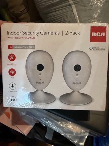 RCA 2-Pack Indoor Wi-Fi IP Security Cameras 720p HD