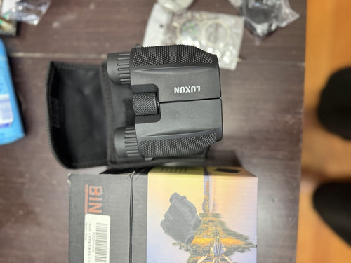 10x25 Compact Binoculars Multi-Coated Roof Prism Wide Angle Blac