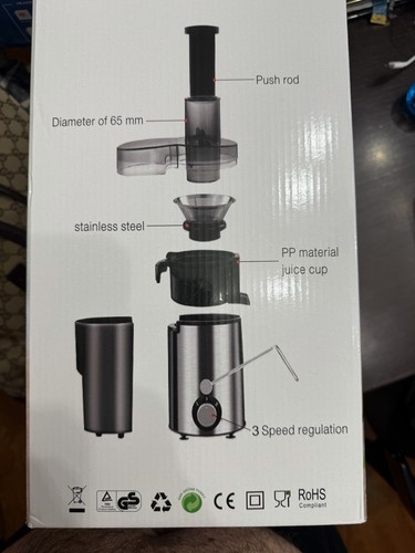 800W Stainless Steel Juice Extractor 500ml 3-Speed Easy Clean - photo 4