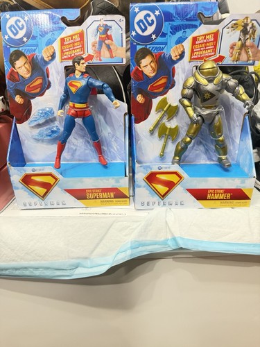 DC Epic Strike Superman & Hammer Action Figure Set w/ Axe