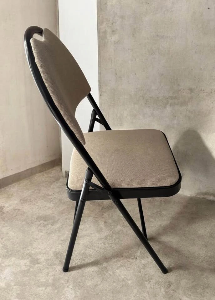 Beige Fabric Folding Chair with High-Density Foam - photo 5