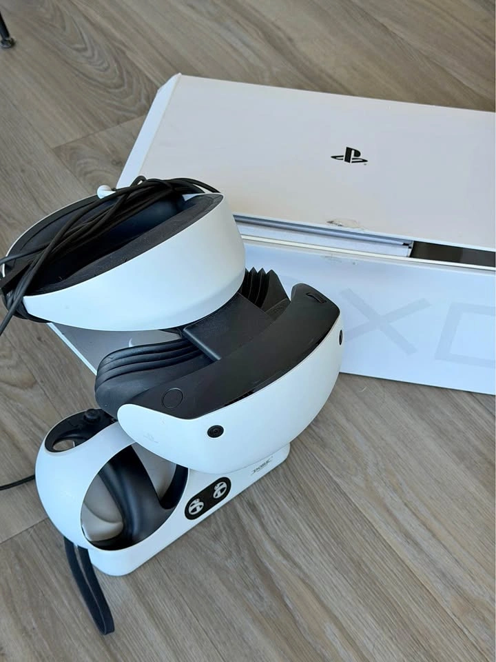 Sony PlayStation VR2 (PSVR2) Headset, Controllers, Charging Deck