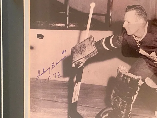 Johnny Bower Signature Framed Certified Photo image indicator(2)