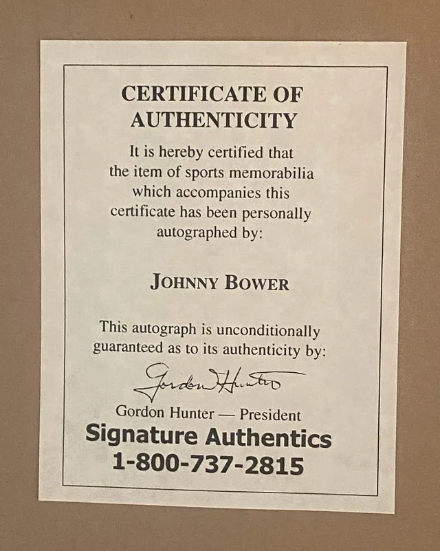 Johnny Bower Signature Framed Certified Photo image indicator(4)