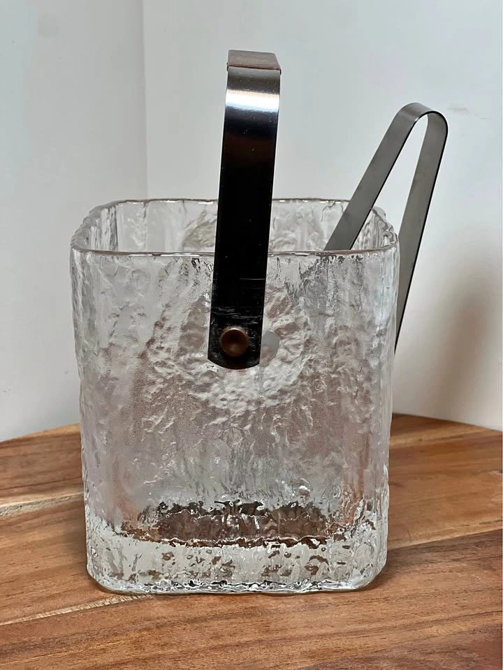 Vintage Hoya Glacier Ice Bucket MCM 3-Piece Set