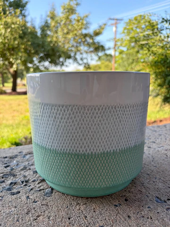 Textured Ceramic Plant Pot