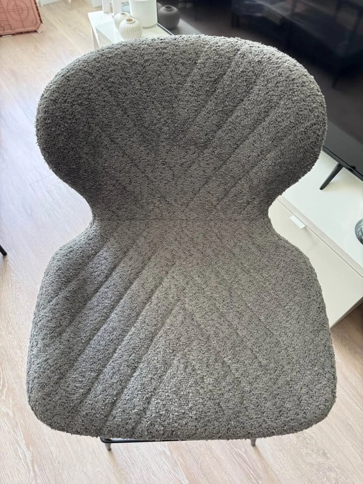 Grey Boucle Bar Stools - photo 4