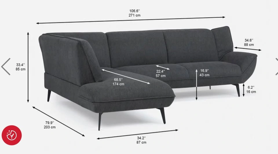 Structube Couch L Shape - photo 3