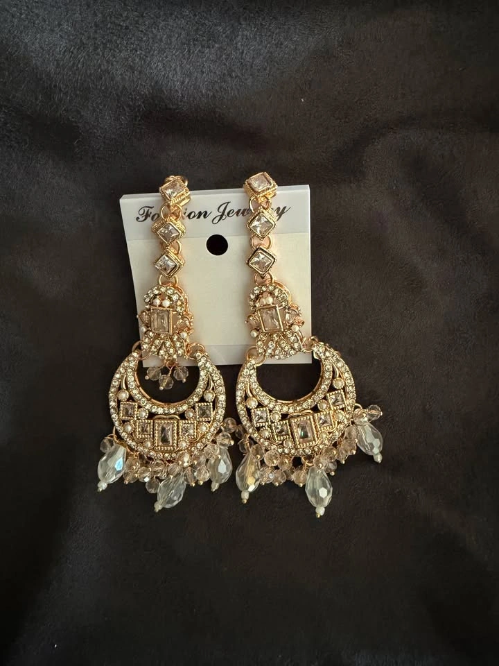Gold & Clear Crystal Jewelry Set for Bride/wedding - photo 5