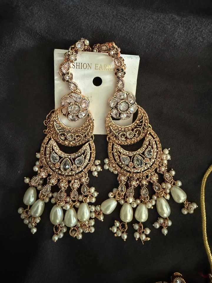 Gold & Pearl Jewelry Set for Bride/Wedding - photo 4