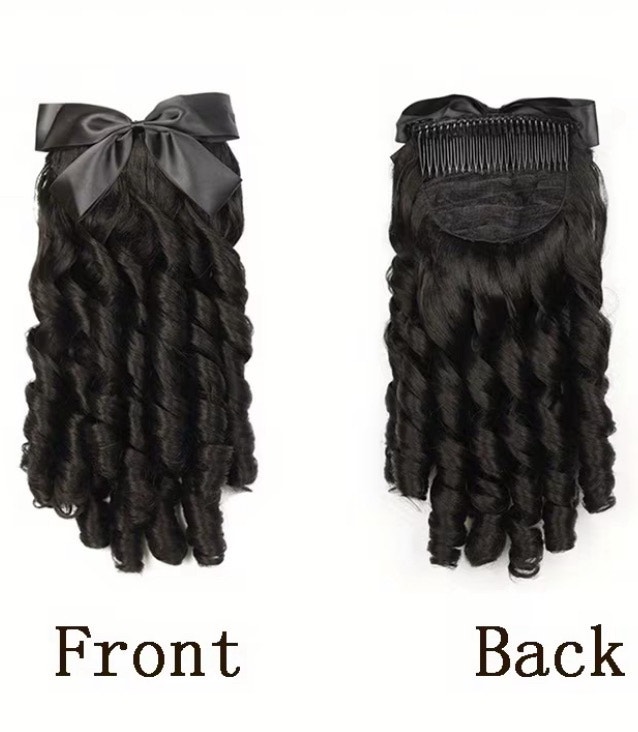 stylish wig on clip