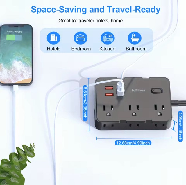 Flat plug power station with 4 USB ports - photo 4