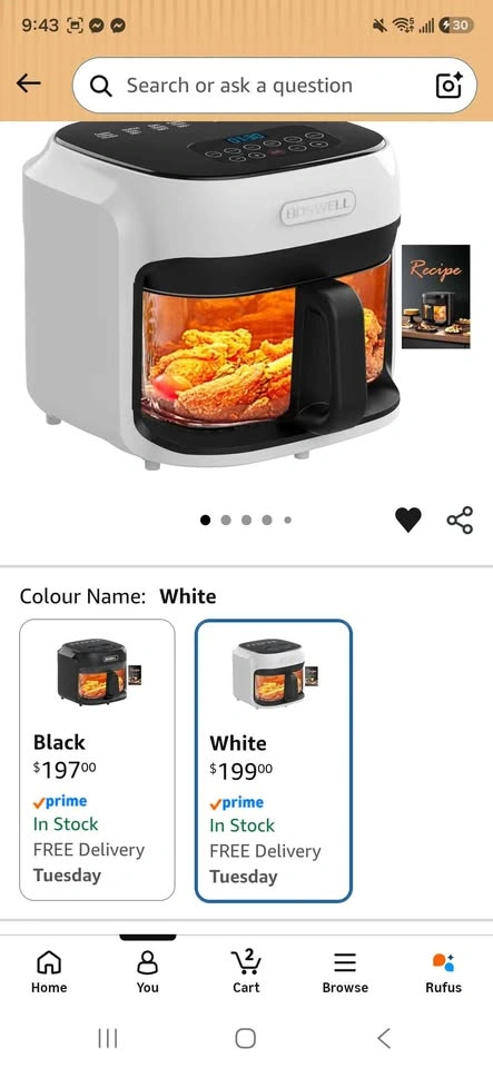 BOSWELL Glass Air Fryer - photo 4