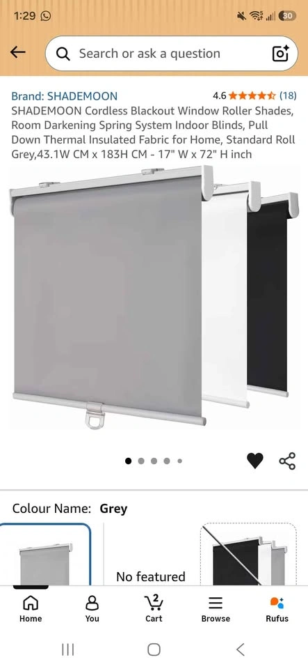 Cordless Blackout Window Roller Shade - photo 3