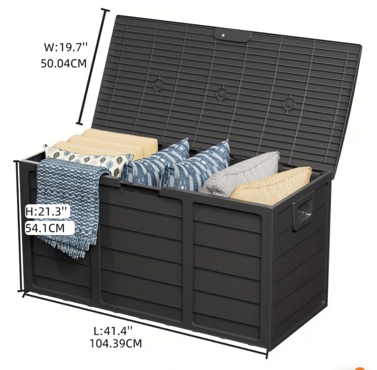 75 Gallon Pool Garden Bin Storage Black In Color - photo 2