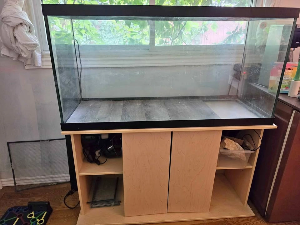 90 Gallon Glass Aquarium/Enclosure with Stand and Accessories