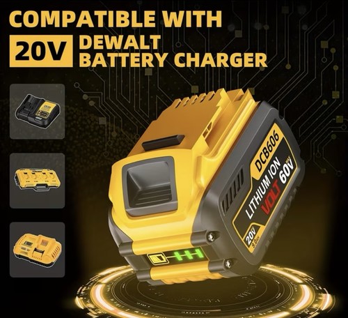 12AH Battery for Dewalt 20V/60V Cordless Tools - New DCB609 - photo 2