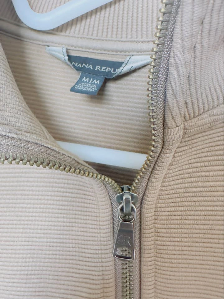 Banana Republic ribbed quarter-zip top M - photo 2