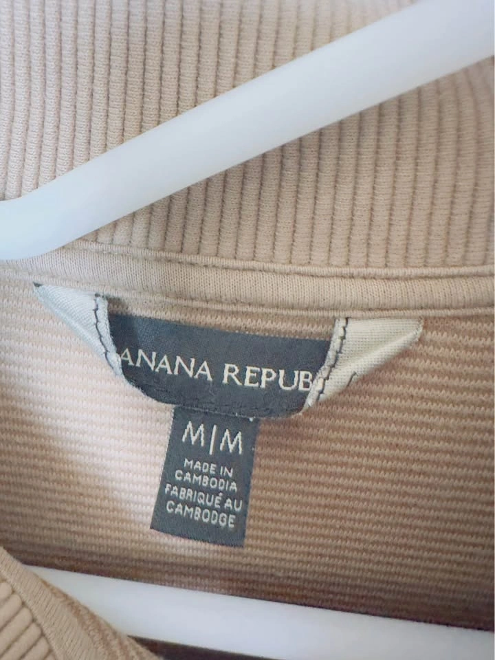 Banana Republic ribbed quarter-zip top M - photo 3