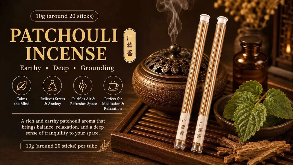 Patchouli Incense Sticks, 10g (20 sticks)