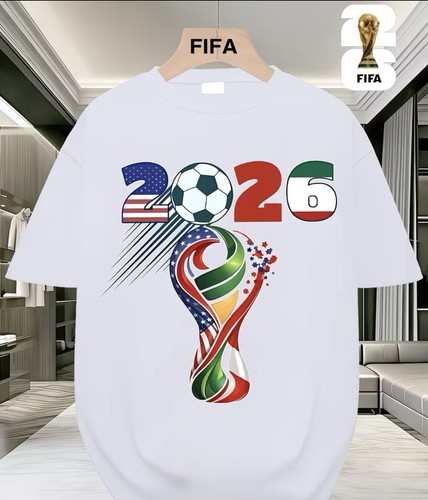Fifa World Cup 2026 TShirt Soccer Graphic Tee USA Football Large