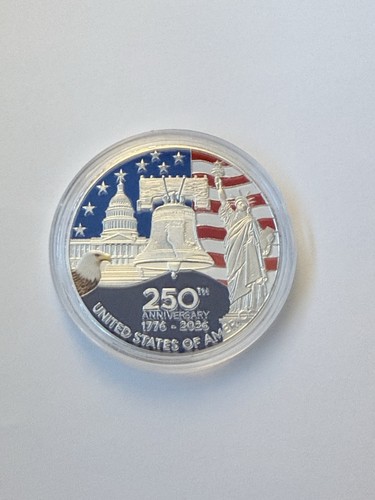 United States 250th Anniversary Collectable Coin Silver Color Ch