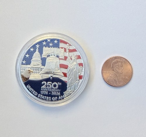 United States 250th Anniversary Collectable Coin Silver Color Ch - photo 3