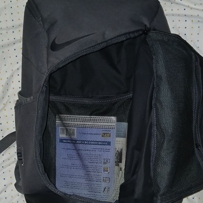Nike Large Grey Backpack Zip Closure Padded Adjustable Straps