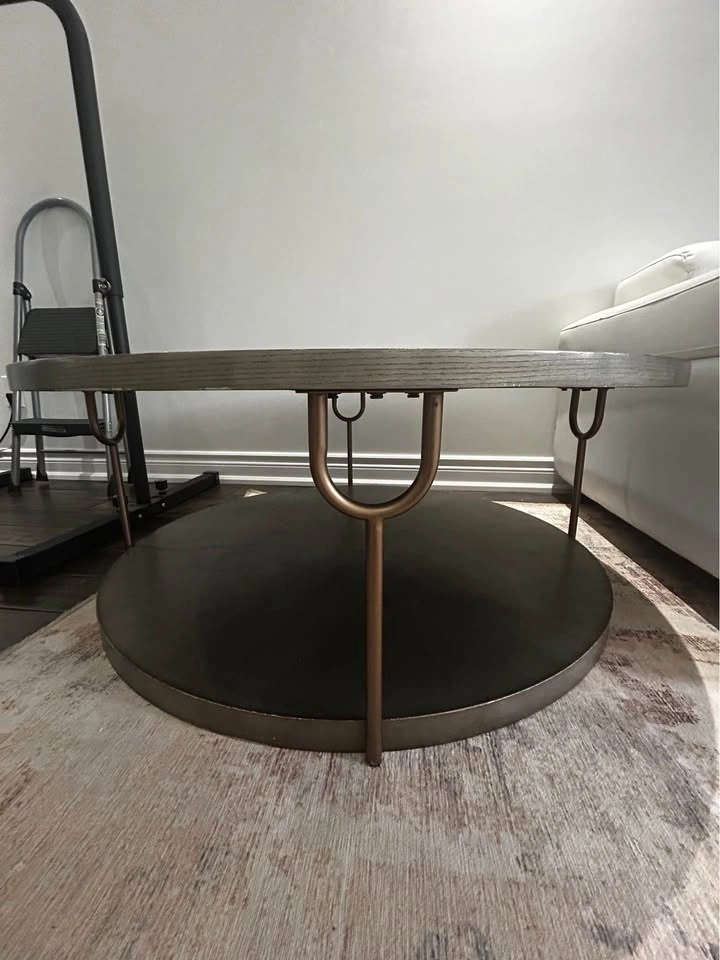 Large 2-Tier metallic coffee table - photo 3