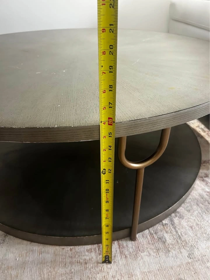 Large 2-Tier metallic coffee table - photo 4