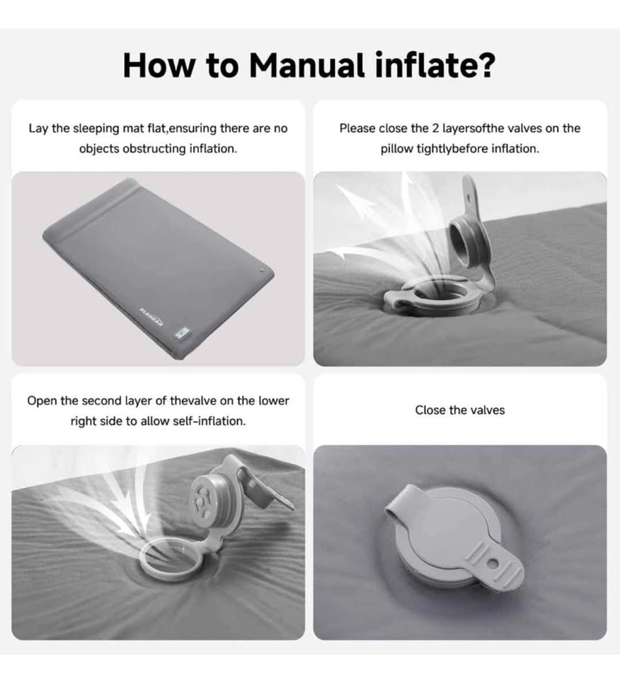 Self-Inflating memory foam Camping Mattress - photo 5
