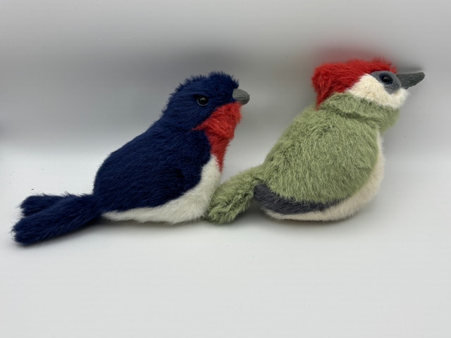 Jellycat Bird Plush Set - Woodpecker and Red Throat Warbler - photo 2