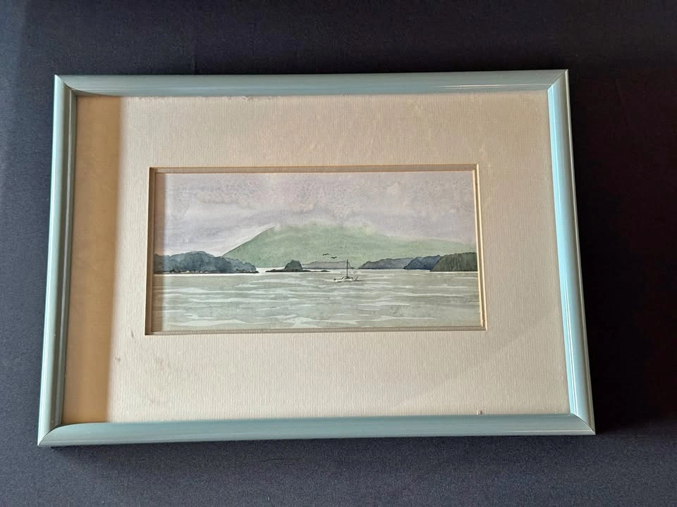 Watercolor Painting – Maurus Channel & Lone Cone, Clayoquot Soun