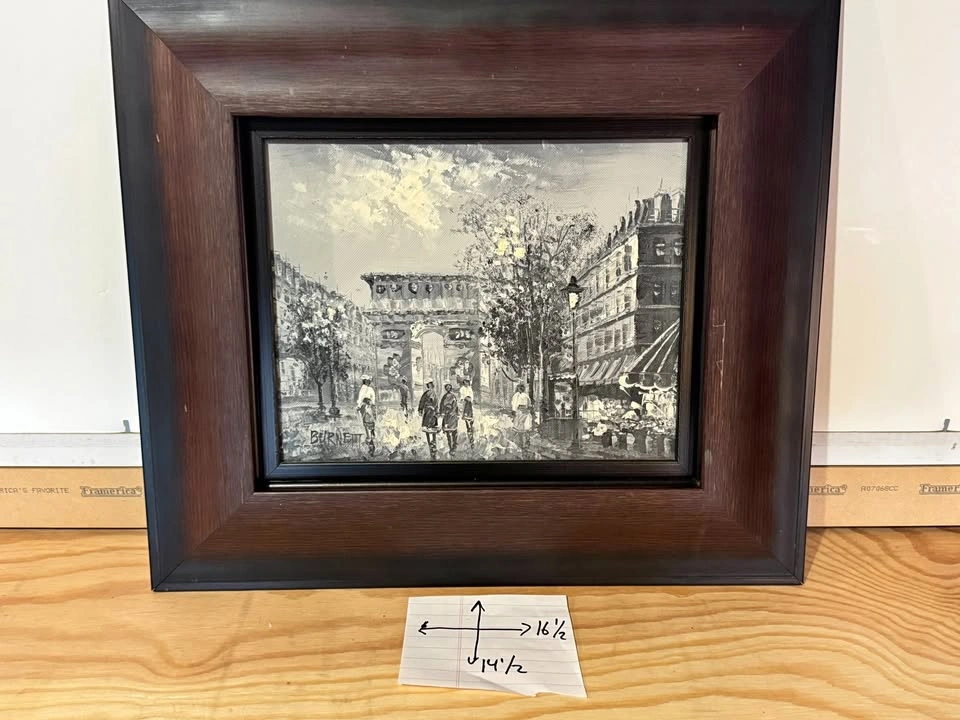 Paris scene wall art, framed