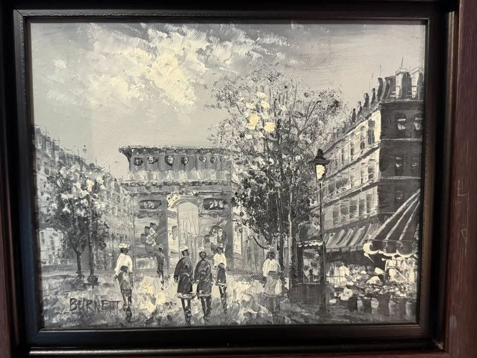 Paris scene wall art, framed - photo 2