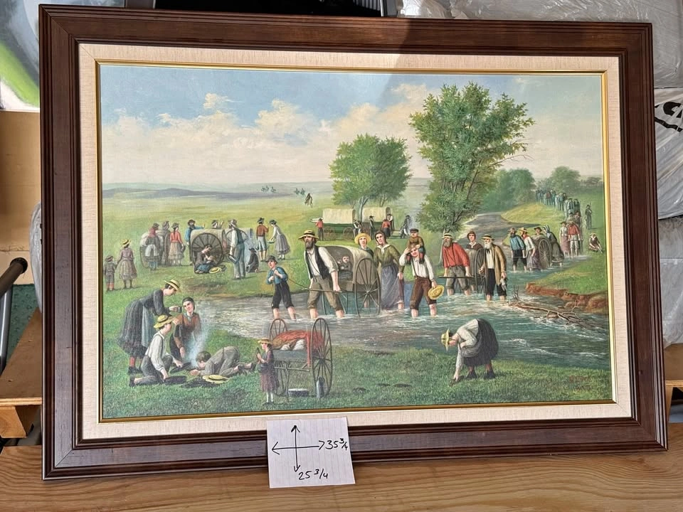 C.C.A. Christensen "Handcart Pioneers" framed print