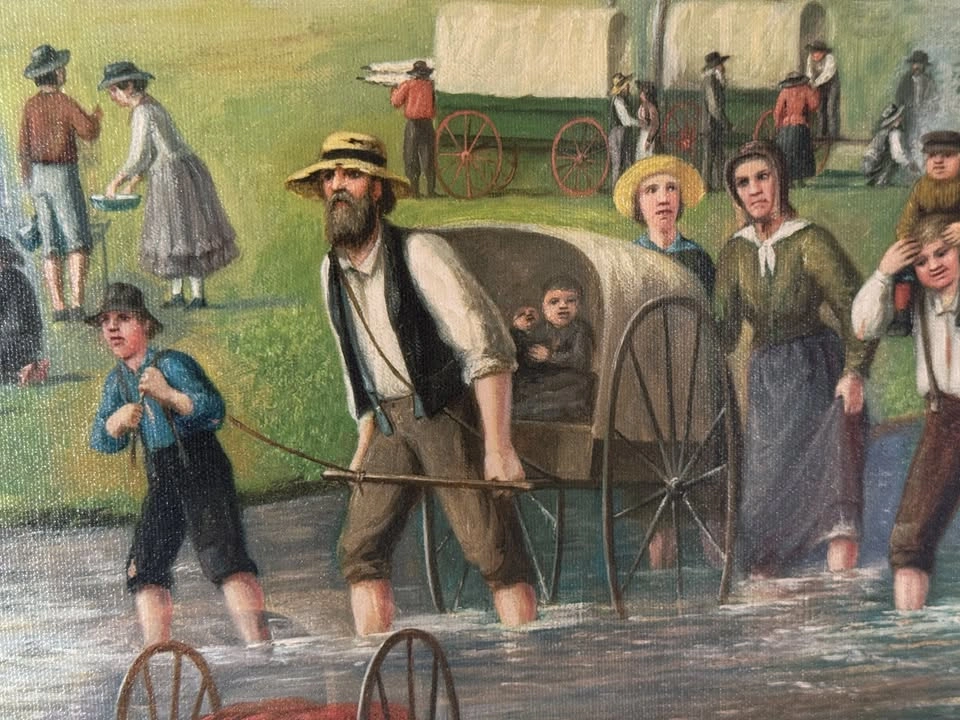 C.C.A. Christensen "Handcart Pioneers" framed print - photo 3