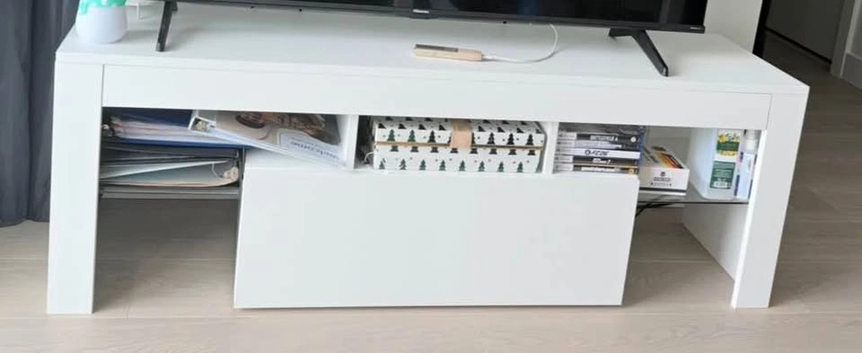 Modern White TV Stand