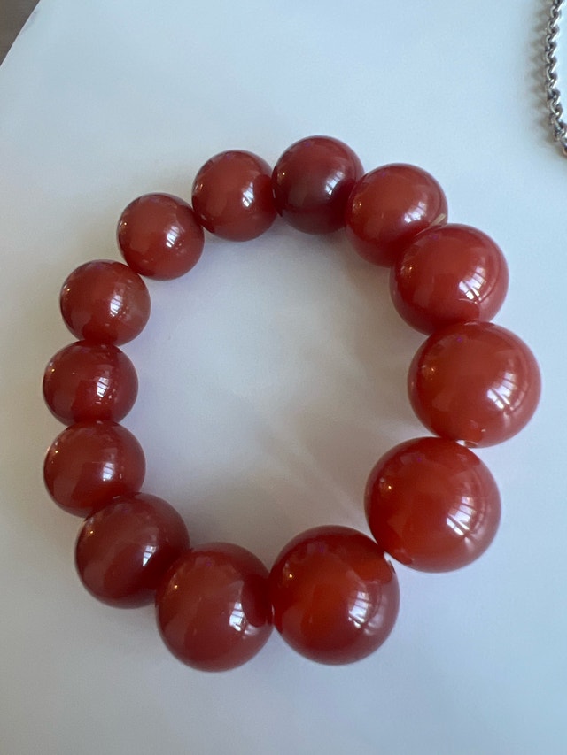 Rare and special grade AAA red carnelian Beaded Bracelet